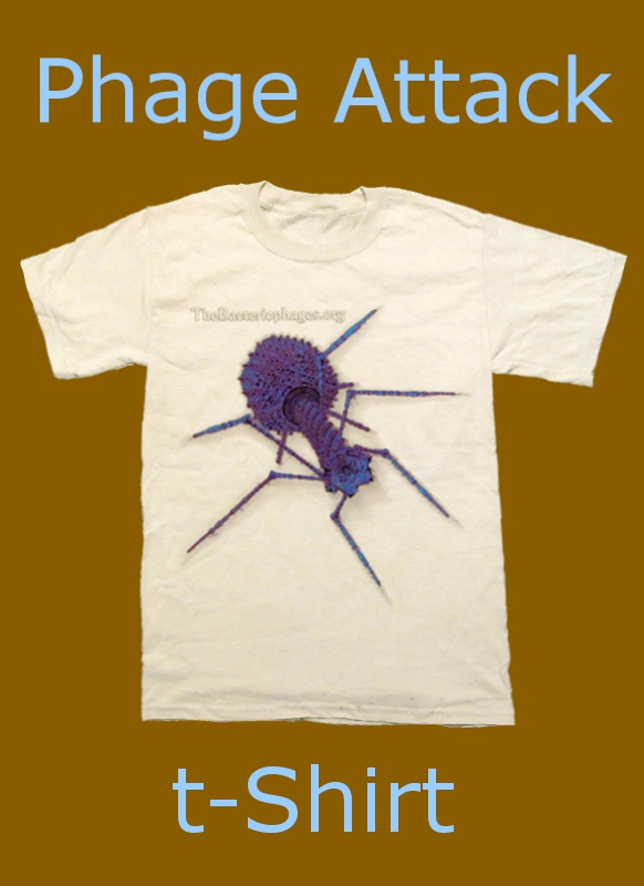 Giant phage attack t-shirt